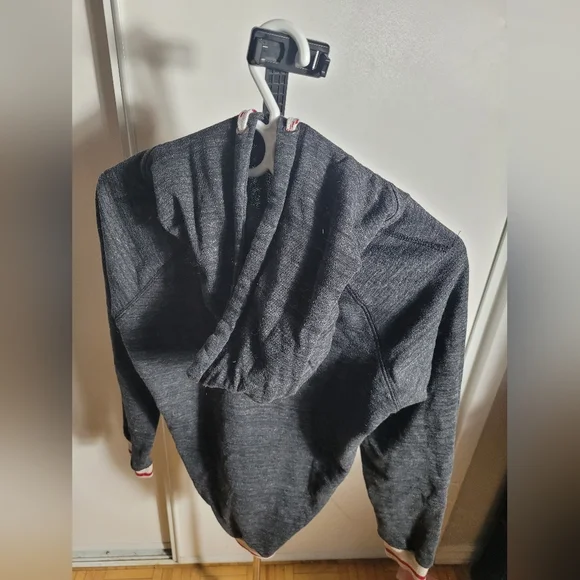 Charcoal Hoodie with Red and White Trim - Picture 4 of 5